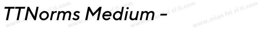 TTNorms Medium 中字体转换